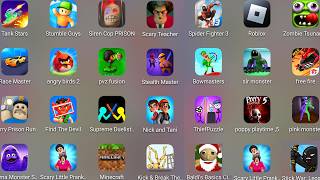Scary Teacher 3D,Roblox,Scary Little Prankster,Nick And Tani,Sir Monster Life Challenge 6,Minecraft