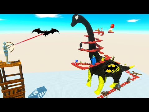 FPS AVATAR EXTREME PARKOUR SAVE DARK BATMAN BRACHIOSAURUS DEATH CLIMB - ARBS