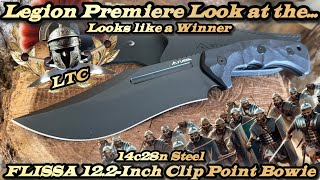 Legion Premiere Look at the FLISSA Clip Point Bowie Knife in 14c28n Steel.