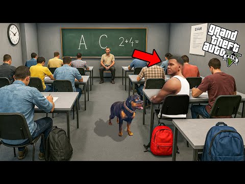 Franklin's First Day of School at His New High School | GTA 5 Mods