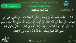 24 - شرح صحيح البخاري كتاب الإيمان || باب الحياء من الإيمان - الحديث 24 | د.ماهر الفحل image