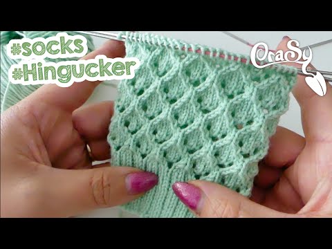 Strickmuster Socken "Maschendrahtzaun"