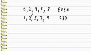 Video for Lesson 6:  Even and Odd Numbers