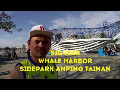 PEIXE GRANDE Sidepark do porto da baleia Anping Tainan cidade Taiwan
