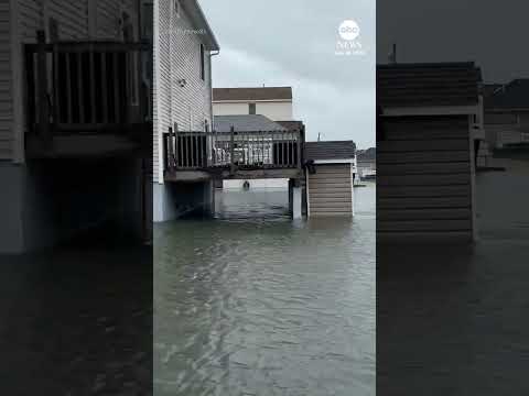Floodwaters inundate New Jersey neighborhood