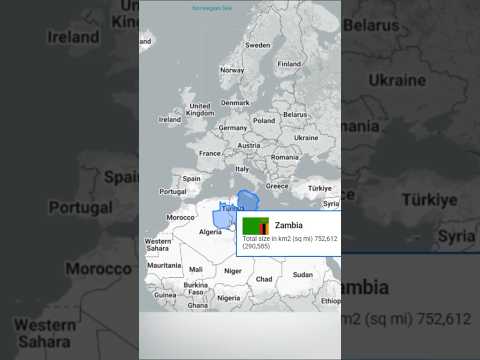 The TRUE size of Zambia will shock you!😯🇿🇲#shorts