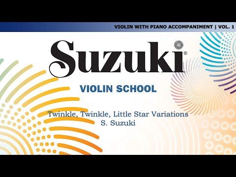 Suzuki Violin 1  - Twinkle, Twinkle, Little Star Variations - S. Suzuki [Score Video]