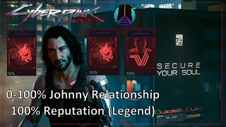 Cyberpunk 2077: Guide to 100% Johnny Relationship and becoming a Legend of Night City