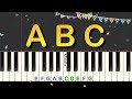 The Alphabet Song EASY Piano Play Along With Free Sheet Music