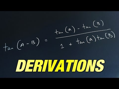 tan(A-B) derivation in terms of tan(A) and tan(B)