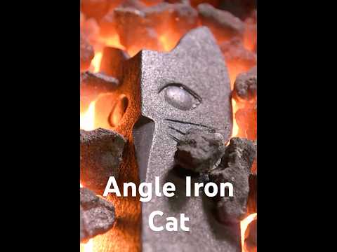 Scrap Angle Iron Cat Figurine   #blacksmith #metalworking  #sculpture #figurines