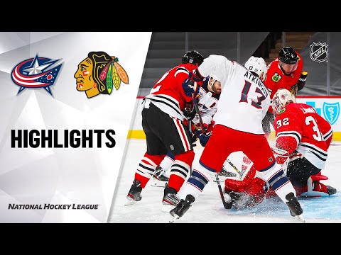 Blue Jackets @ Blackhawks 1/29/21 | NHL Highlights