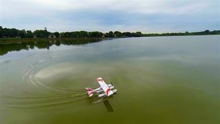 preview picture of video 'My E-flite Apprentice S 15e second flight as a floatplane - Benton Lake, Cologne, MN - Aug 4th, 2013'