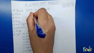 Lines and angles || Basic terms and concepts || Chapter 6 || Class 9