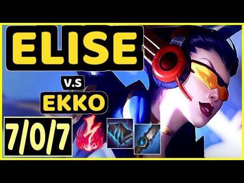 ZUAO (ELISE) vs EKKO - 7/0/7 KDA JUNGLE GAMEPLAY - BR Ranked GRANDMASTER