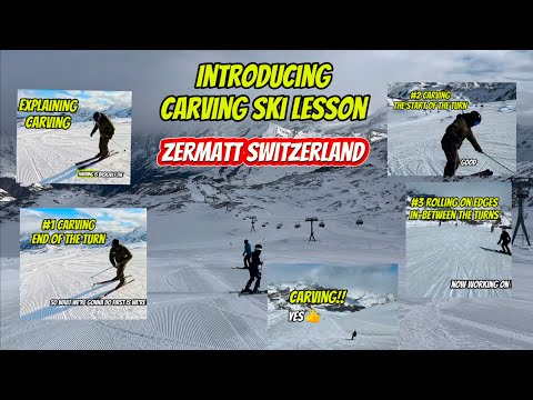 Introduction to carving ski lesson in Zermatt