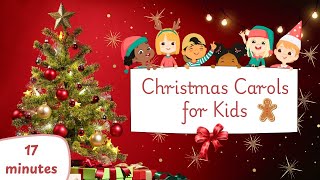 Christmas Carol Mashup for Kids (17 minutes) | Holiday Songs with Lyrics to Sing Along!