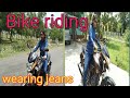 Bike Riding Wearing Jeans