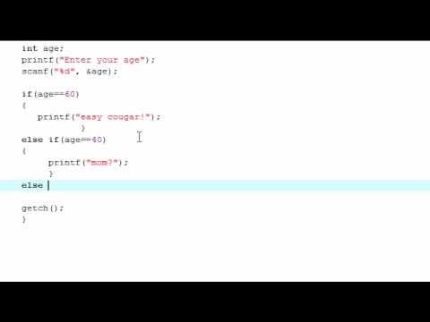 C Programming Tutorial 5 If Else If Else Statements
