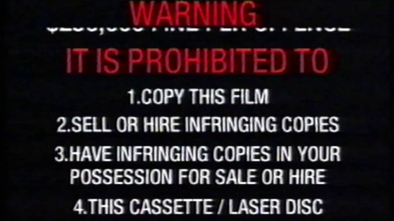 VHS Copyright Warning Segment 2000