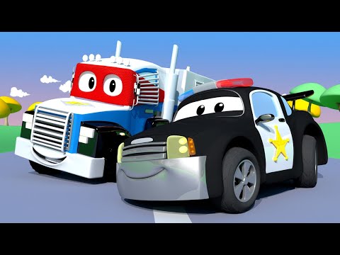 Carl le Super Truck -  Le camion de POLICE - La Ville des Voitures 🚓 🚒 Dessin animé pour enfants
