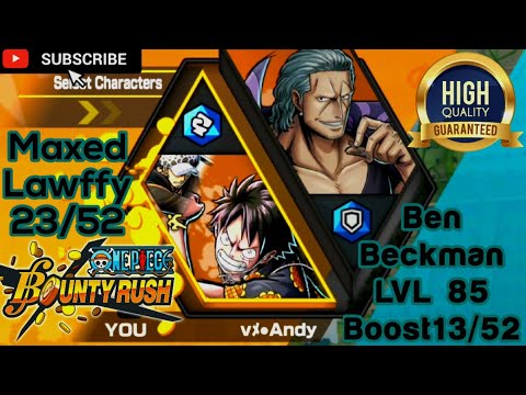 6* Luffy Law Alliance & Ben Beckman LVL 85 Gameplay on SS League Battle ☆ One Piece Bounty Rush 2022