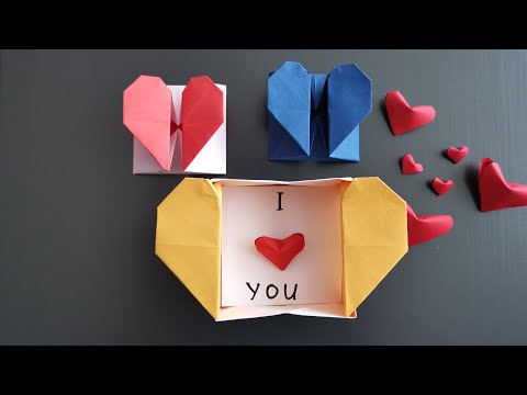Origami Herzbox - Geschenkbox zum Valentinstag basteln - DIY Herzschachtel - Heartbox