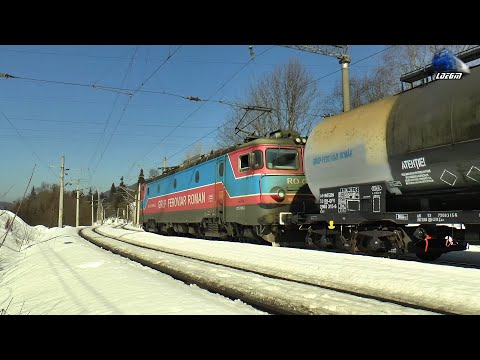 ❄🏔Heavy Snow🏔❄ Marfare GFR Tanker Trains in Zăpadă/Snow in Gara Predeal Station 27 March 2021