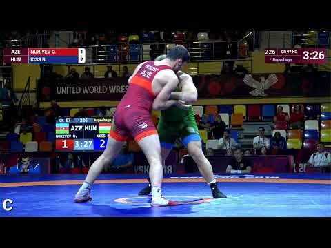 Repechage GR - 97 kg: O. NURIYEV (AZE) v. B. KISS (HUN)