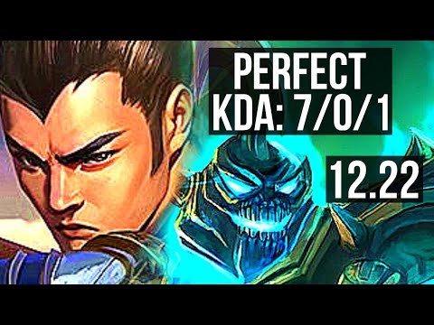 XIN ZHAO vs HECARIM (JNG) | 7/0/1, Godlike | KR Diamond | 12.22