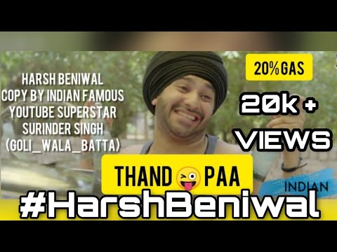 Thand Paa 😂 Harsh beniwal copy by gas puri 20% | New comedy video 2019