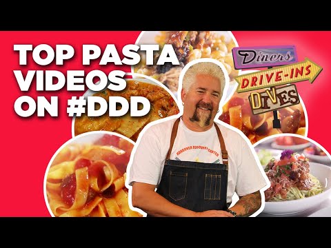 Top 15 Craziest #DDD Pasta Videos with Guy Fieri | Diners, Drive-Ins and Dives | Food Network
