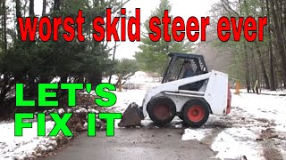 Repowering a Junk Skid Steer With The Wrong Engine,