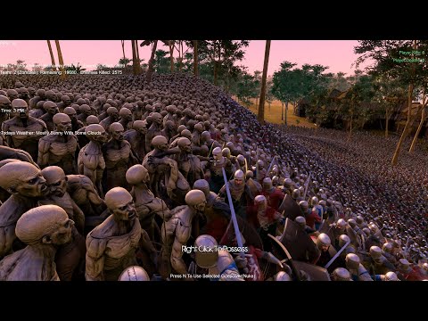 20000 ZOMBIES VS 18000 FOOTMANS - Ultimate Epic Battle Simulator 2 UEBS2