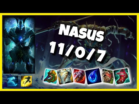 Nasus vs Karma 11.2 Top Lane S11 Challenger Gameplay (11/0/7) - NA