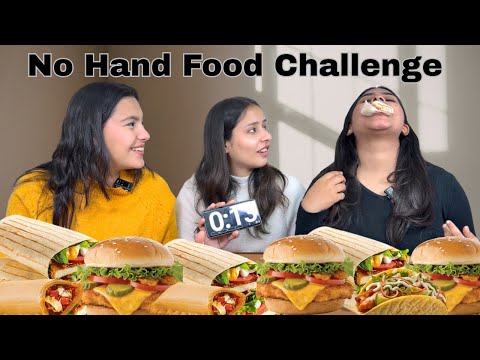 No Hand Food Eating Challenge|| Makhni Burst Burger,BK veggie Burger,Makhani Burger,Veg Taco,BK Puff