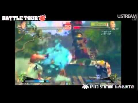 Female player (?) challenges Daigo Umehara @ Battle Tour 2013 - Sendai