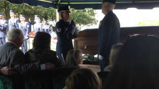 Four little girls get their daddy's funeral flags