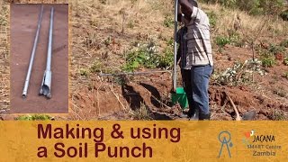 Making and using a Soil Punch to make a start for a borehole