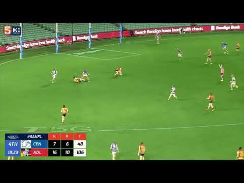 Rd 18 SANFL Snapshot - Adelaide's Lachaln Gollant with a smother & clever goal assist