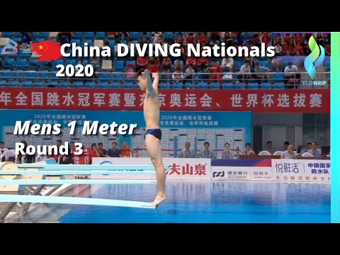 2020 Mens 1 Meter China Nationals Diving - Round 3