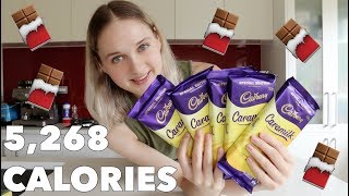 Girl Eats FIVE Cadbury Caramilk Chocolate Bars