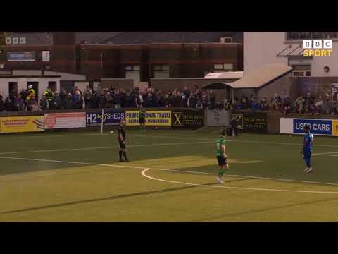 DUNGANNON SWIFTS VS GLENTORAN HIGHLIGHTS 2026 IRISH PREMIERSHIP FOOTBALL BBC SPORT
