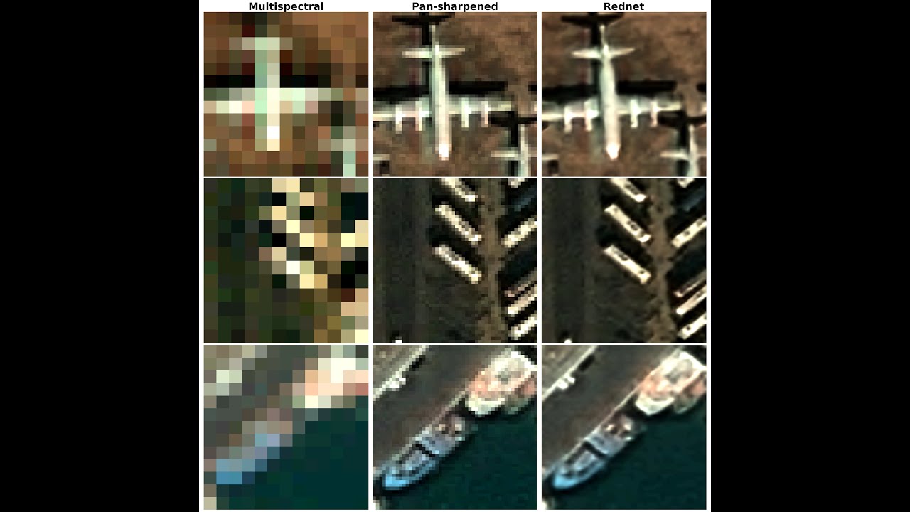 Super-resolution of multispectral satellite images using convolutional neural networks