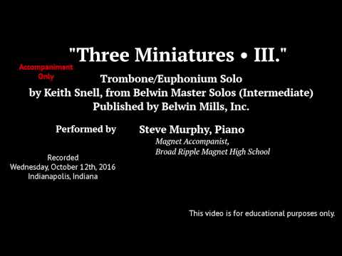 Three Miniatures • No. 3 Accompaniment Only