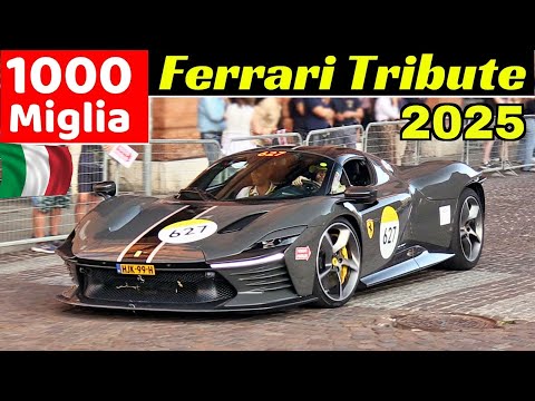 Ferrari Tribute to 1000 Miglia 2025 - EPIC Accelerations - Day 1, Ferrara - Enzo, F40, SP3, SF90