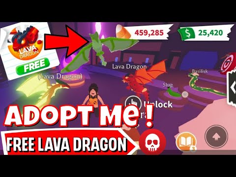 Get *FREE LAVA DRAGON Using this trick || Adopt me Halloween Update 2022 🎃 || Roblox