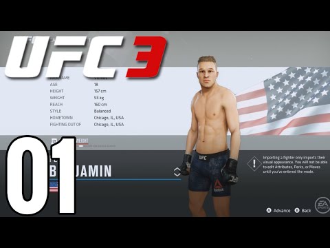 UFC 3 Career Mode Walkthrough Part 1 - A NEW FIGHTER!