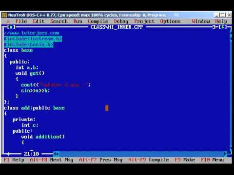 Addition And Subtraction Using Hierrarchical Inheritance C Tamil