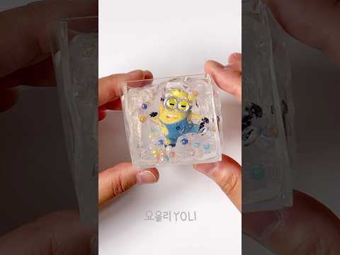 미니언즈🟡 큐브 말랑이 만들기 - DIY Minions Cube Squishy with nano tape #shorts